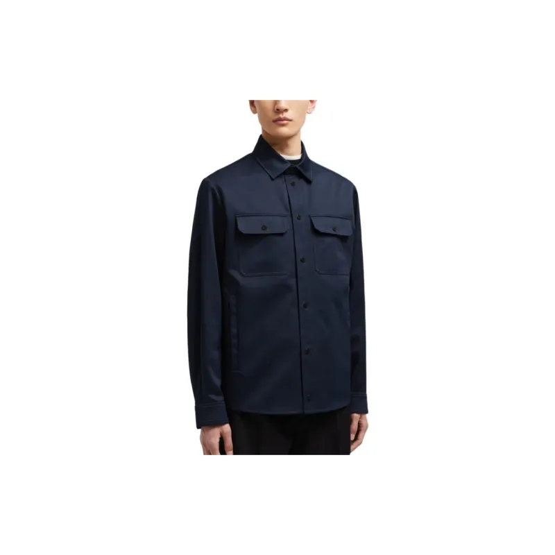 Moncler Collared Button Up Denim Jacket-3