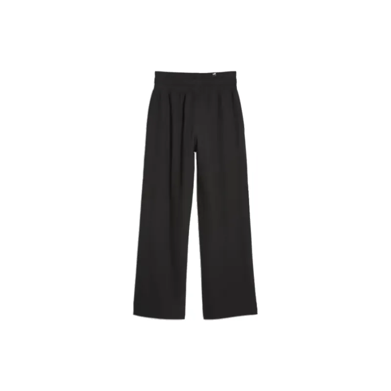 PUMA HER High Waist Straight Pants Knitted Sweatpants Women's Black-1