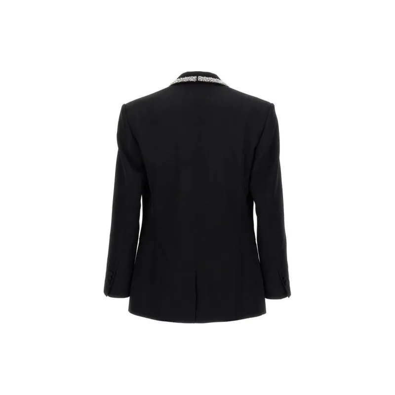 BALMAIN Grain De Poudre Embroidered Collar Jacket-1