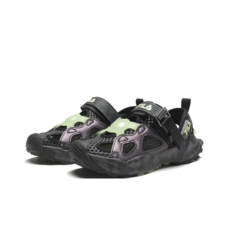 FILA KIDS Slip Resistant And Breathable Children's Sandals Black Gray Unisex-2