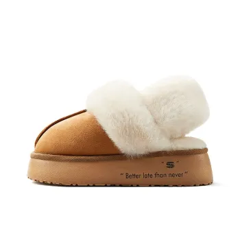 CHIKOKU Suede Slippers For Outdoor Wear Casual Shoes Women's