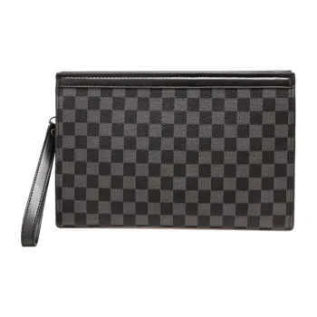 LETOO Microfiber Synthetic Leather Clutch Regular Men's Black