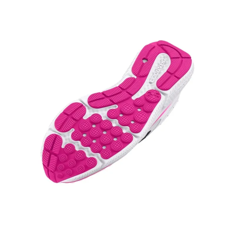 Under Armour Charged Assert 10 Slip-Resistant Breathable Low-Top Casual Running Shoes Women's White Pink-4