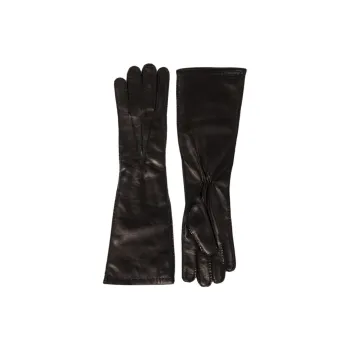MIU MIU Nappa Leather Gloves Women's Black