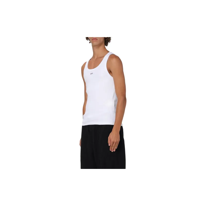 Off Logo Printed Sleeveless Tank Top-2