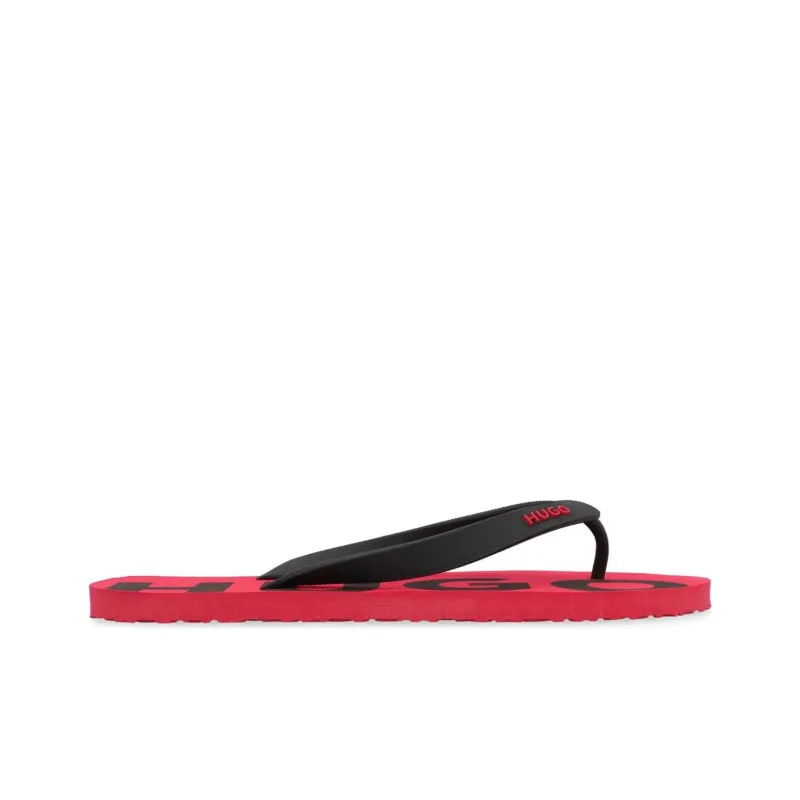 HUGO BOSS Flip Flops Men's Black Red-1