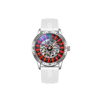 Dulunwe Automatic Mechanical Movement Silicone Strap Watch Men's Watches Cut Out Dial