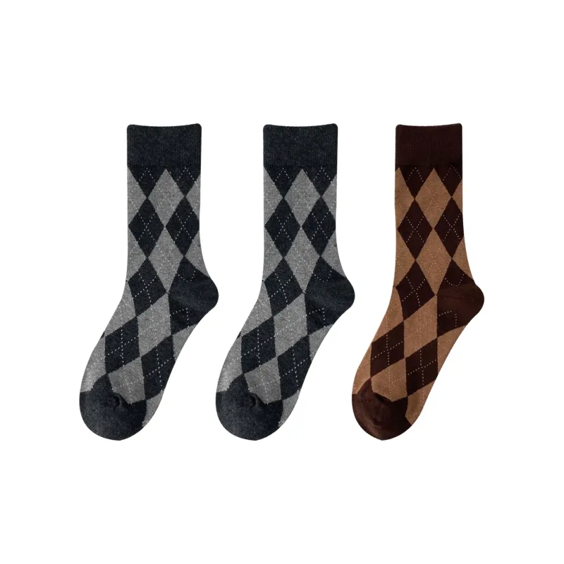 XXLLG Mid Calf Socks Women's 3 Pack Mixed Color-5