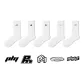 Summer Embroidery Crew Socks C Set-5 Pack[7A Antibacterial Odor-Resistant]