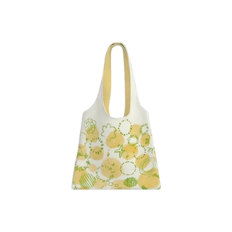 AOSONG Canvas Canvas Bag Shoulder Bags Regular Unisex Yellow Green-4