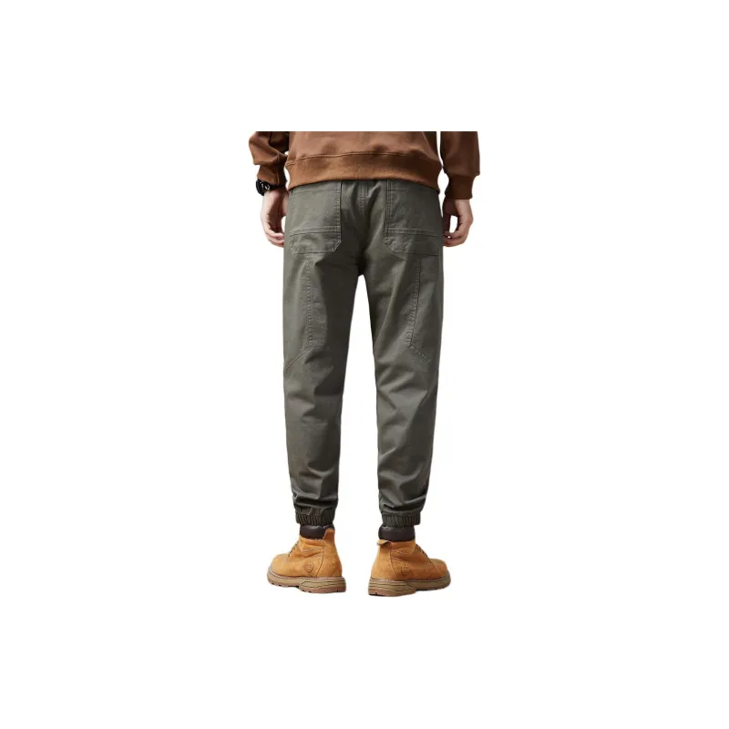 DEBRAND Casual Pants Men's Military Gray-2