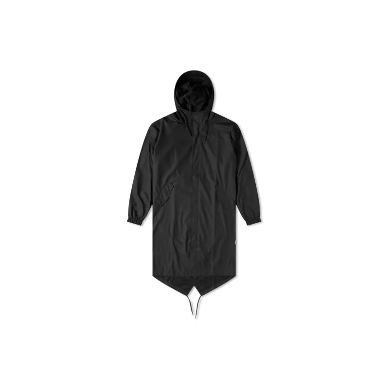 Rains Drawstring Long Sleeved Hooded Coat-9