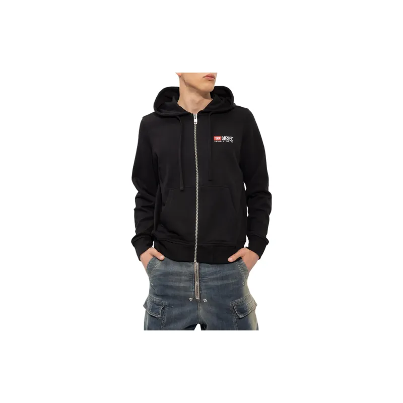 DIESEL S Ginn Hood Zip Div Hoodie-4