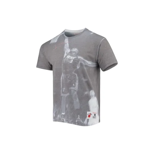 Mitchell Ness X NBA Miami Heat T-Shirts Men Gray