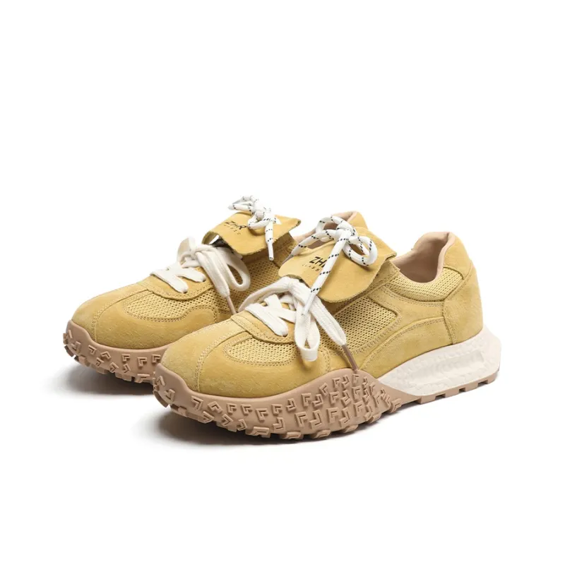 ZHR German Army Trainers Wear-Resistant Height Increasing Low-Top Skateboard Shoes Women's-1