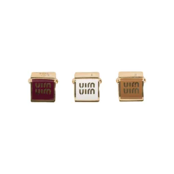 MIU MIU Metal Hair Clips Women's White/Caramel/Amaranth