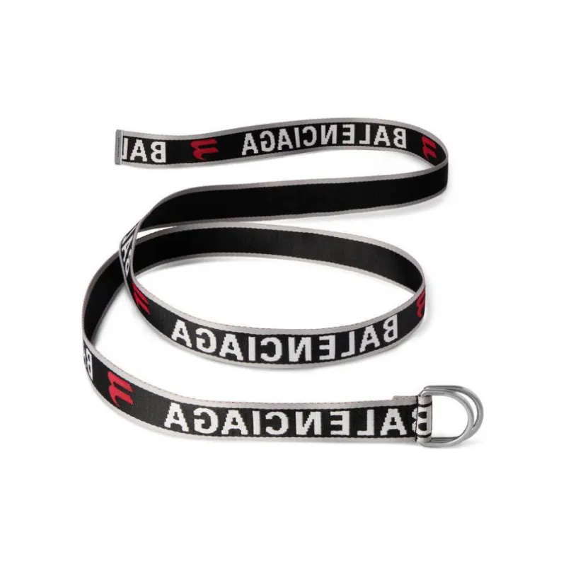 Balenciaga Canvas Belt Men's Gray/Red/Black Width: 3.5cm-1