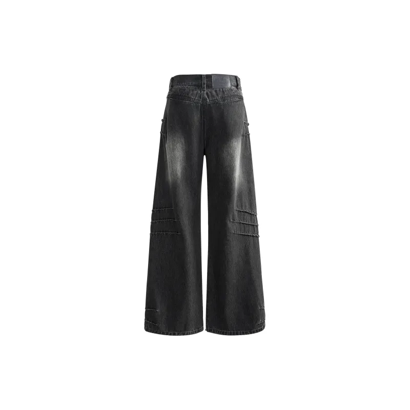 Wen Shan Jeans Women's Black Gray-3