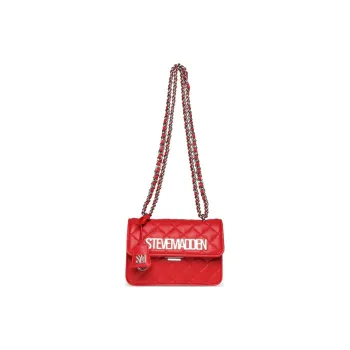 STEVE MADDEN Synthetic Fiber Shoulder Bag Crossbody Bag Women's Red