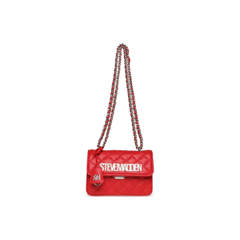 STEVE MADDEN Synthetic Fiber Shoulder Bag Crossbody Bag Women's Red-0