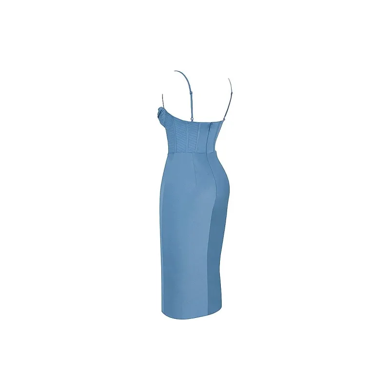 HOUSE OF CB Myrna Slip Dresses Women's Aegean Blue/Aegean Sea Blue-2