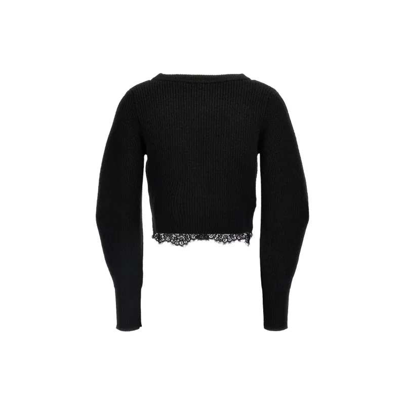 PINKO V Neck Long Sleeved Cropped Cardigan-1
