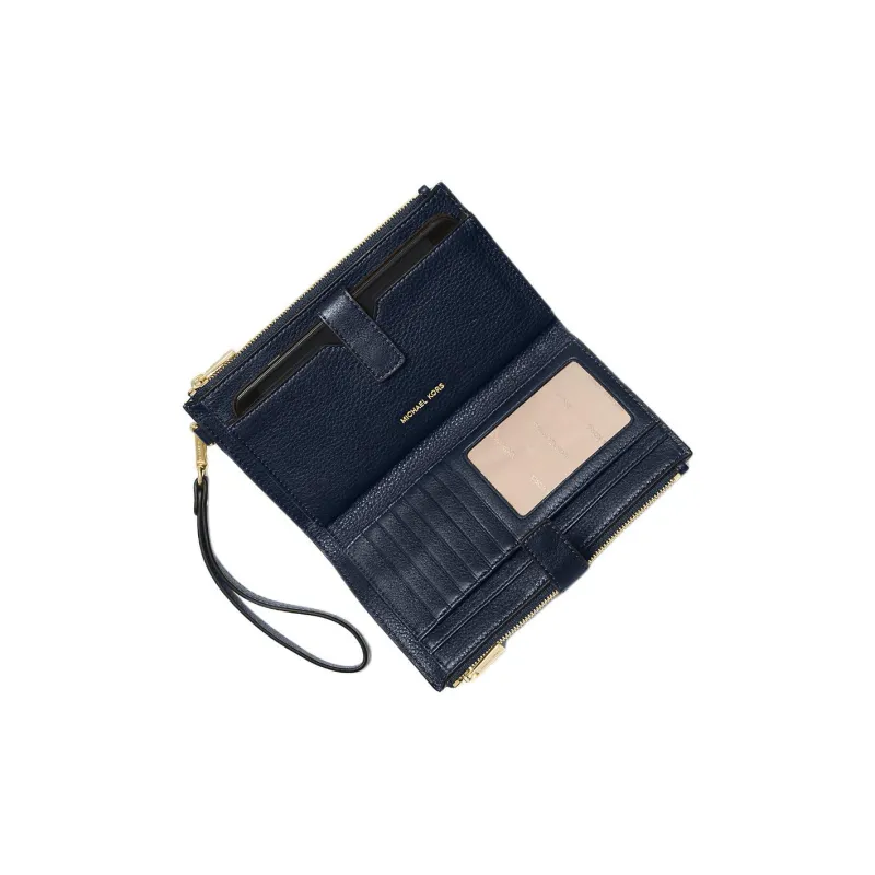 MICHAEL KORS Adele Leather Wallet Women's Marine Blue-1