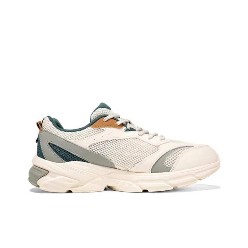 361° Anti Slip Wear Resistant Low Top Casual Shoes Men's Beige Green-1
