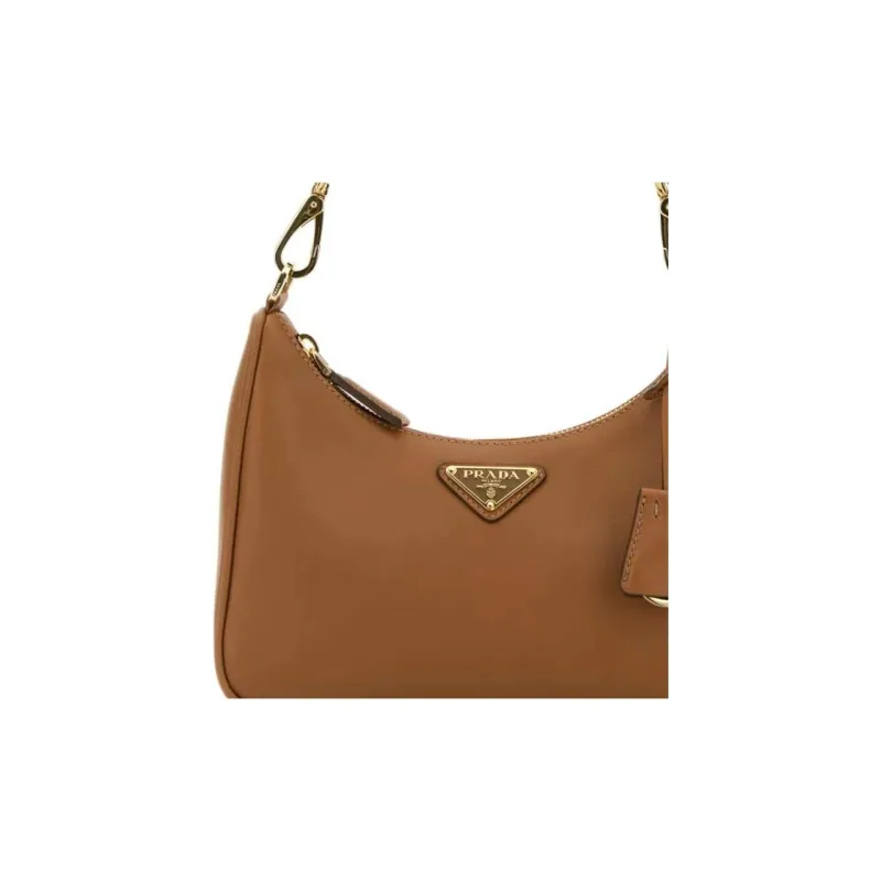 PRADA Cow Leather Crossbody Bag, Shoulder Bag Mini Women's Brown-2
