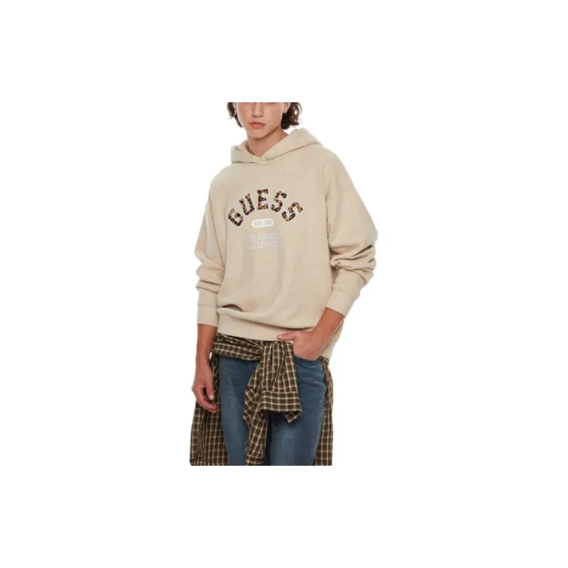 GUESS Sweatshirt Unisex Khaki Heather Gray-4