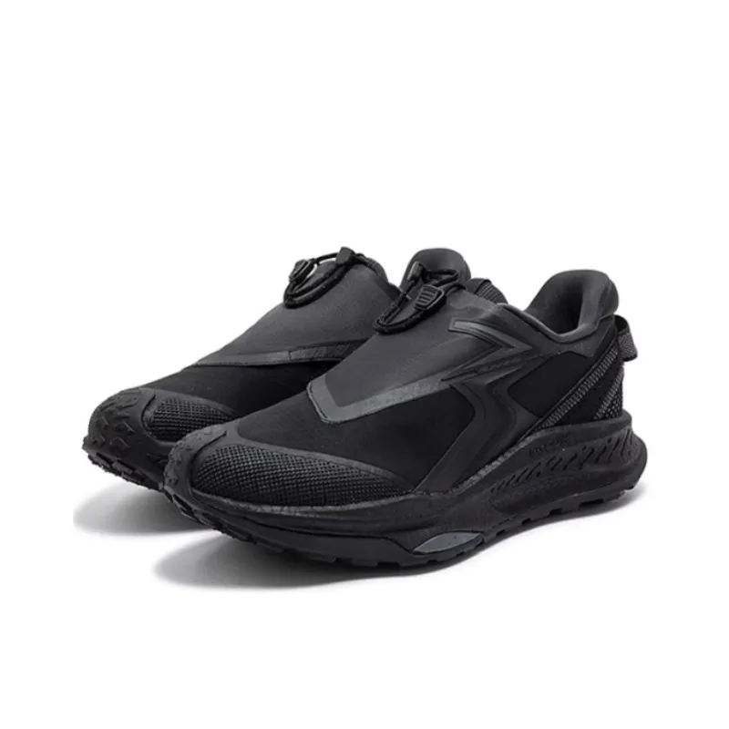 361° Military Sunset Series Cushioning Wear Resistant Low Top Running Shoes Men's Black-2