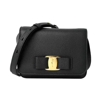 Ferragamo Vara Bow Crossbody Black