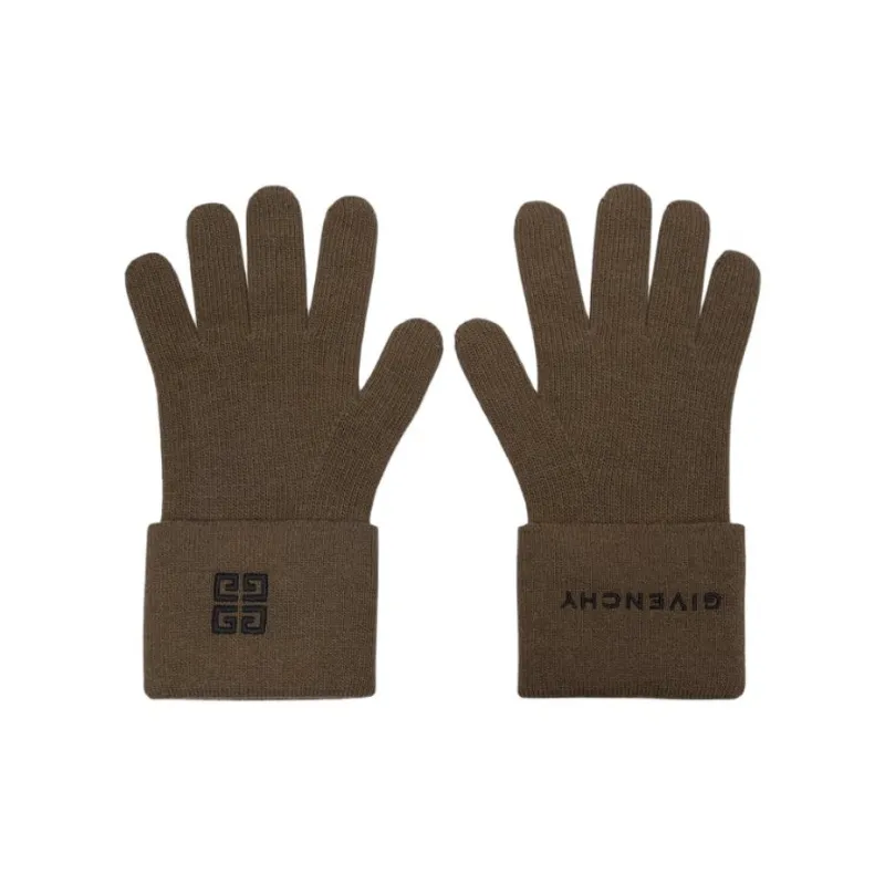 Givenchy Embroidered Logo Gloves-0