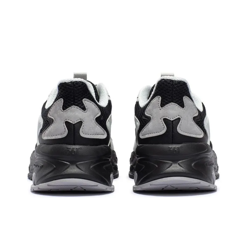 361° Cushioning Slip Resistant Low Top Casual Running Shoes Men's Black Gray-3