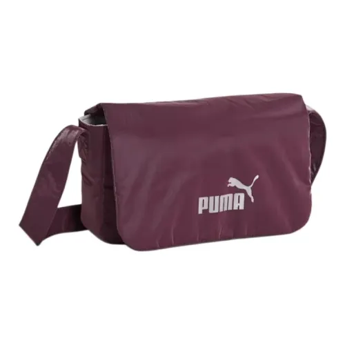 PUMA Nylon Shoulder Bag Unisex Midnight Fuchsia