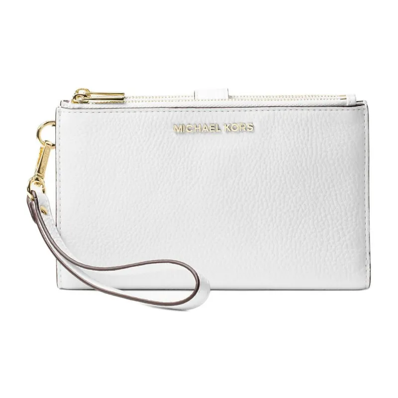 MICHAEL KORS Adele Leather Wallet Women's Optical White-0