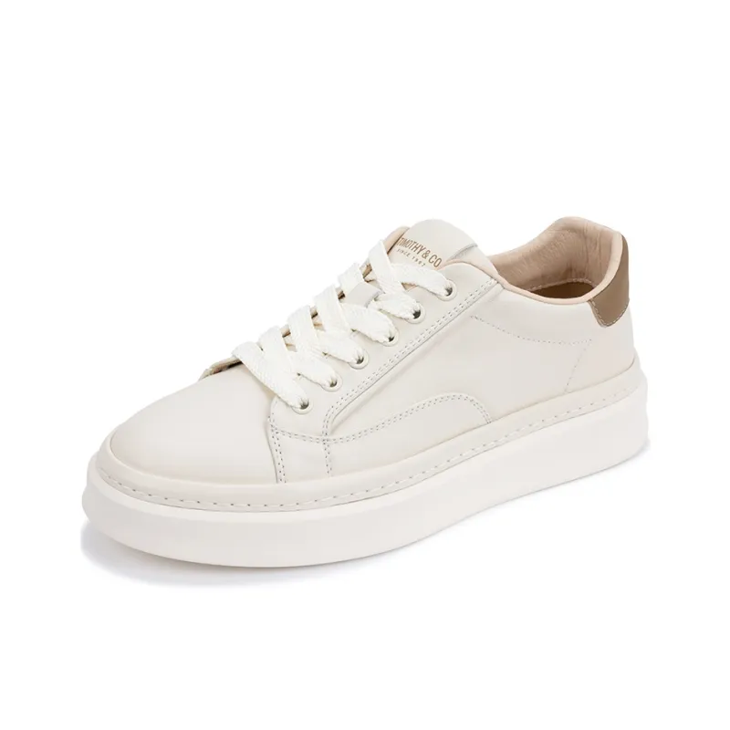 TIMOTHY&CO. Low Top Skateboard Shoes Men's Ivory-1