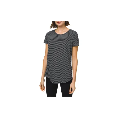 Lululemon Love T-Shirts Women's Black/White Stripes