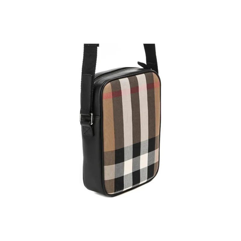 Burberry Cotton Crossbody Bag Shoulder Bag Men's Brown-3