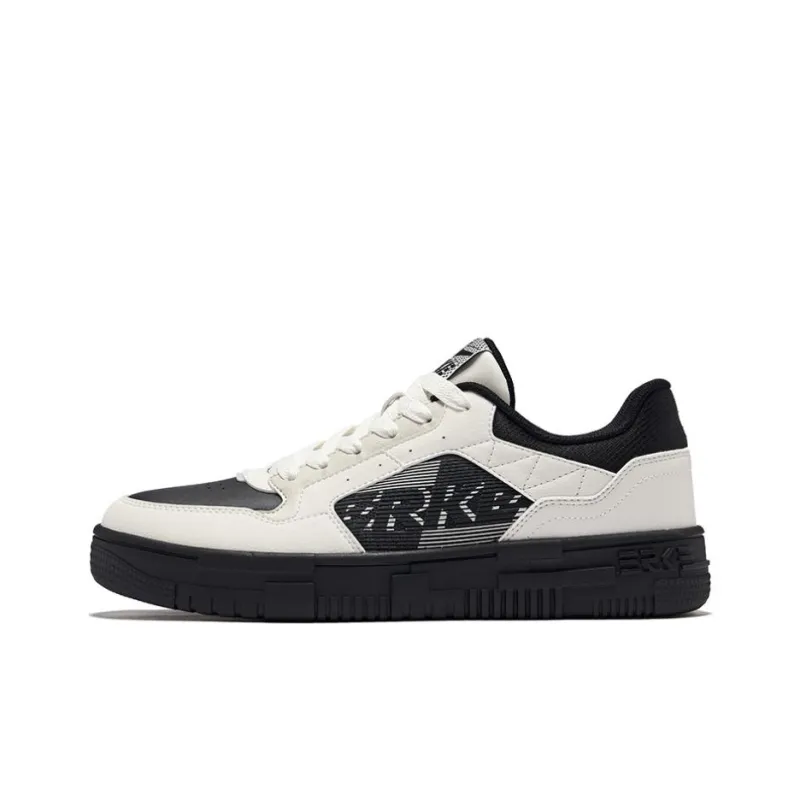 Erke Shimmer 2.0 Anti Slip Wear Resistant Low Top Skateboard Shoes Men's Microcrystal White/Jet Black-0