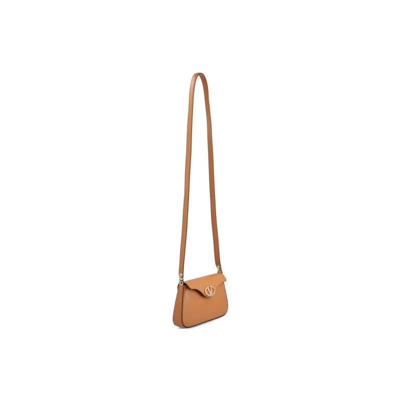 Valentino Logo Plaque Foldover Top Shoulder Bag-1