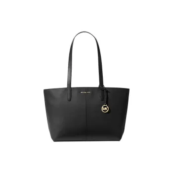 MICHAEL KORS Jet Set Coated Canvas Tote Bag, Shopping Bag, Unit Price, Handbag Medium Size Women's Black