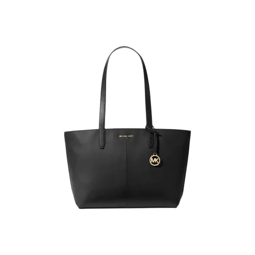 MICHAEL KORS Jet Set Coated Canvas Tote Bag, Shopping Bag, Unit Price, Handbag Medium Size Women's Black