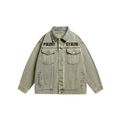 PAINT STAIN Denim Jackets Unisex