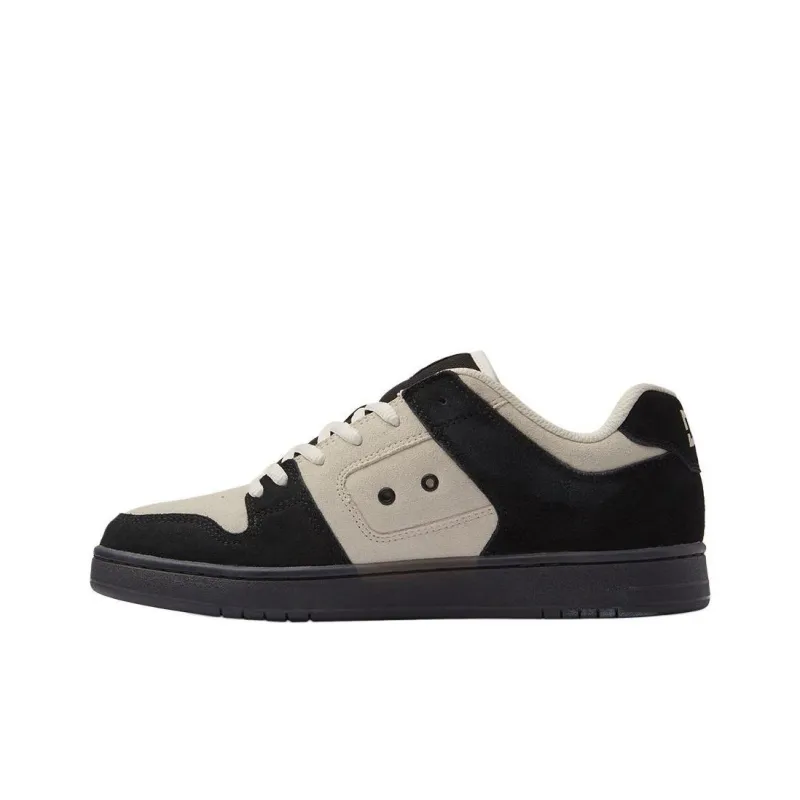 DC Shoes Wear resistant And Lightweight Low Top Skateboard Shoes Men's Beige Black-0