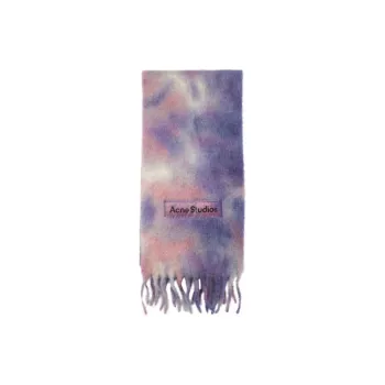 Acne Studios Logo Patch Fringed Scarf