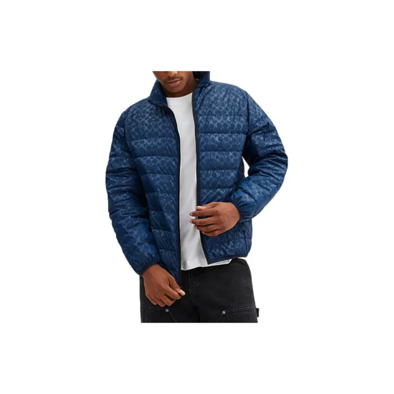 COACH FW24 Down Jacket Men's Blue-1