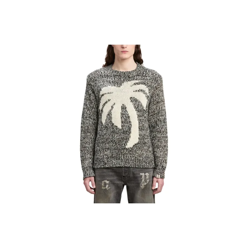 PALM ANGELS Palm Intarsia Crewneck Knitted Jumper-1