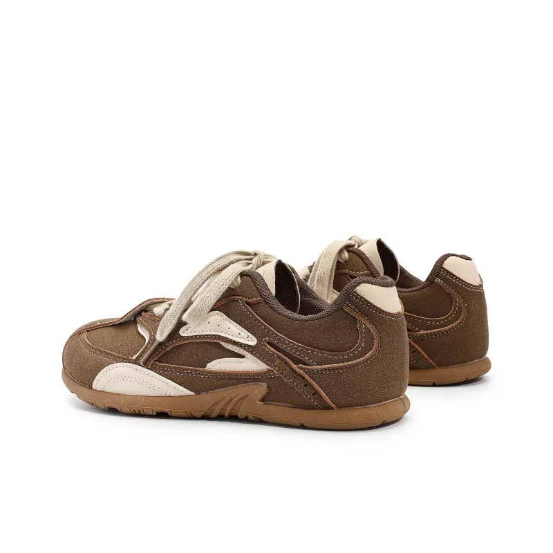 Feiyue Skateboard Shoes Women's Low Top Brown/Khaki-12