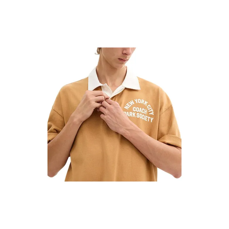 COACH SS24 Polo Shirt Men's Light Brown-3